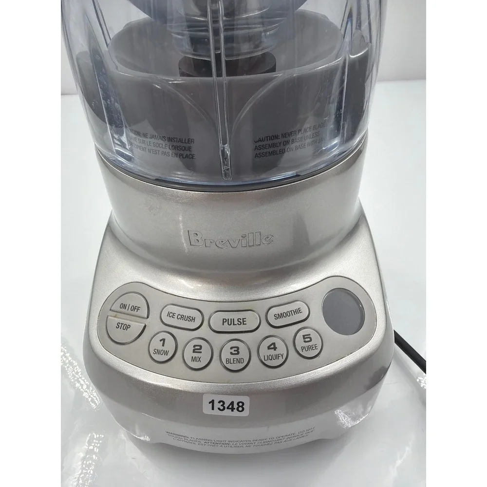 Breville Hemisphere Control Blender BBL605XL Silver 5-Speed 1.5L 50oz Jug